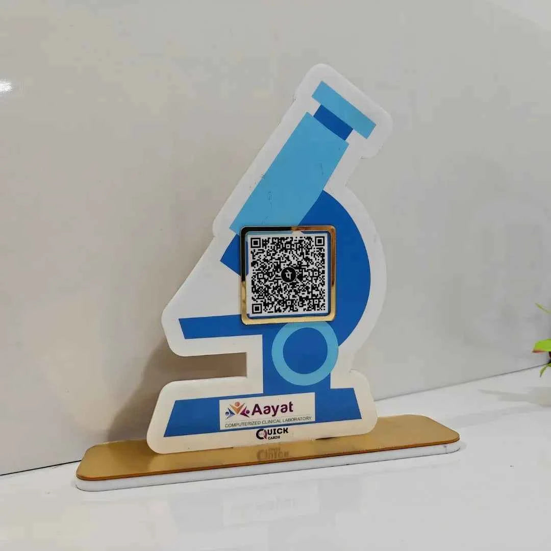 Microscope Shape 1 QR Standee