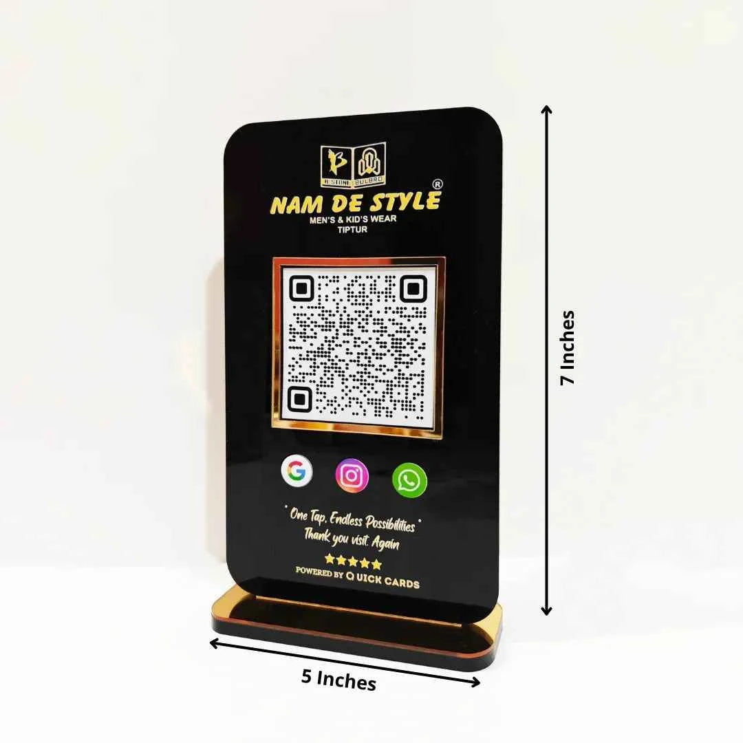 All in one QR Black Standee - Quick Cards