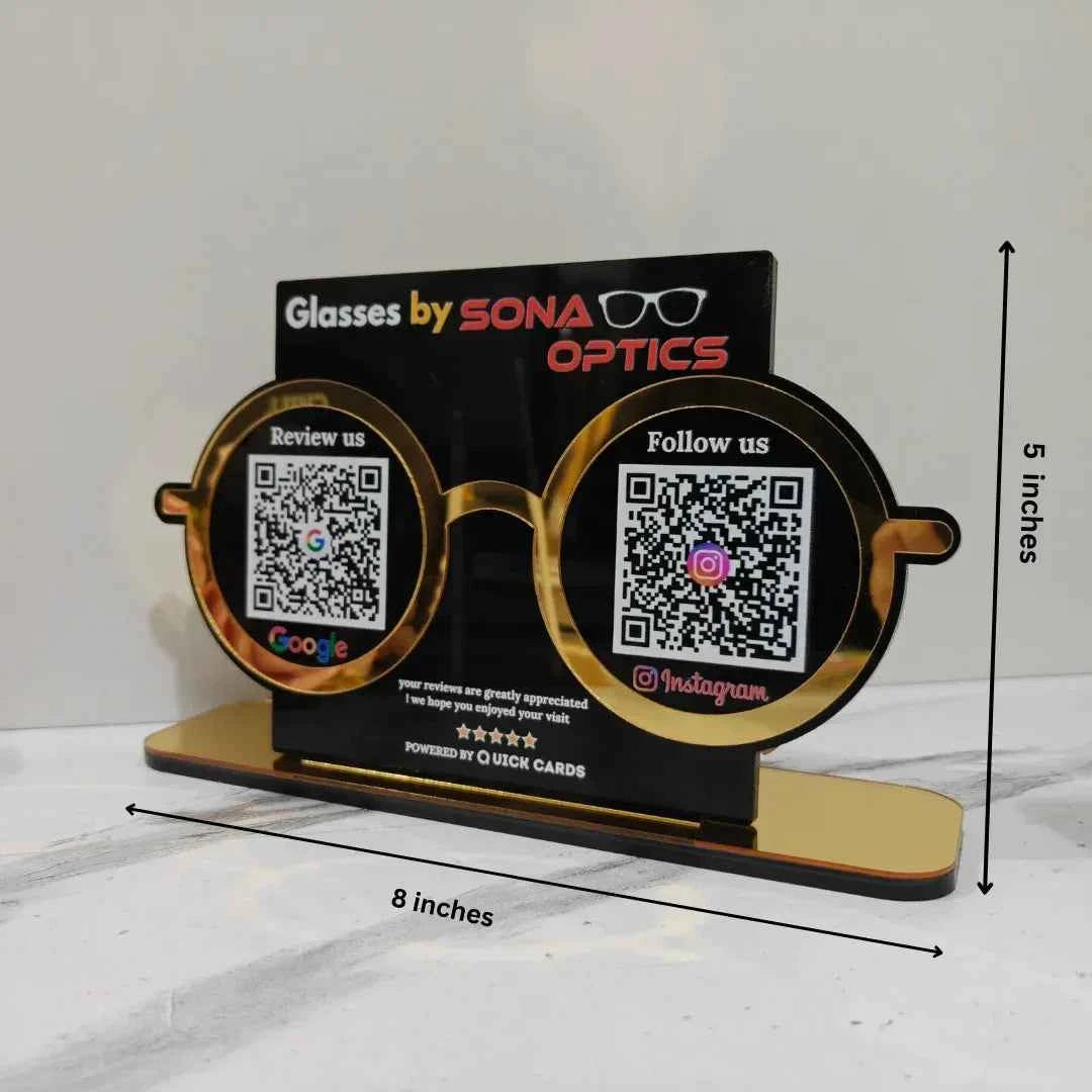 Optical 2 QR Black Standee