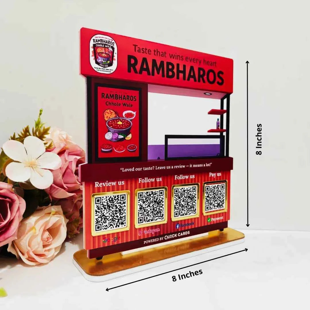 Cart shape 4 QR Standee