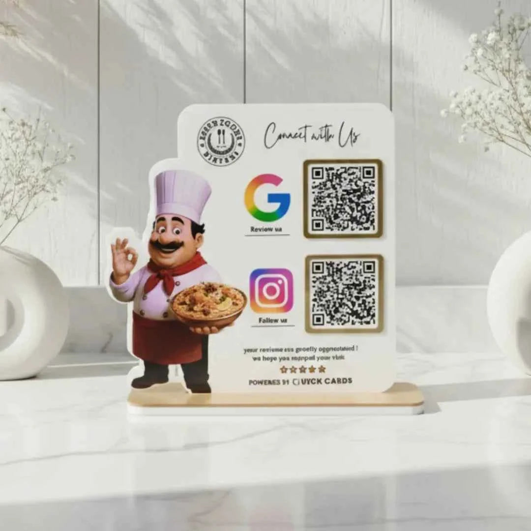 2 QR Restaurant Standee