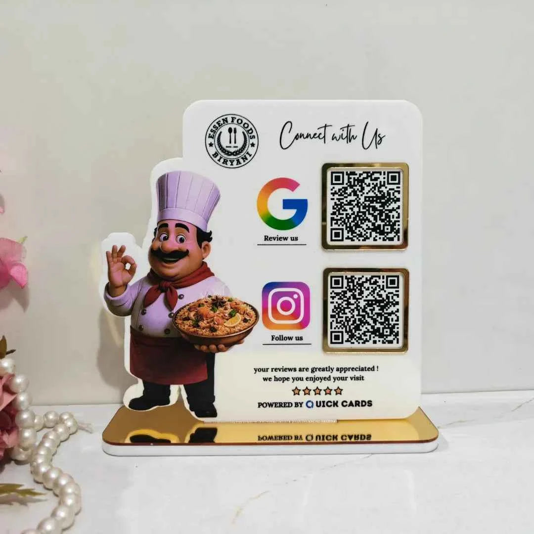 2 QR Restaurant Standee