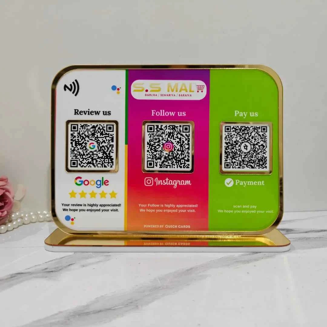 3 QR Standee Platform Colors