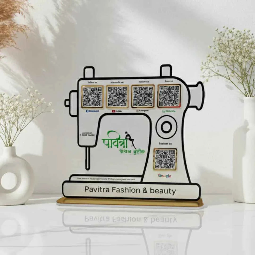 Sewing Machine Shape  5 QR Standee