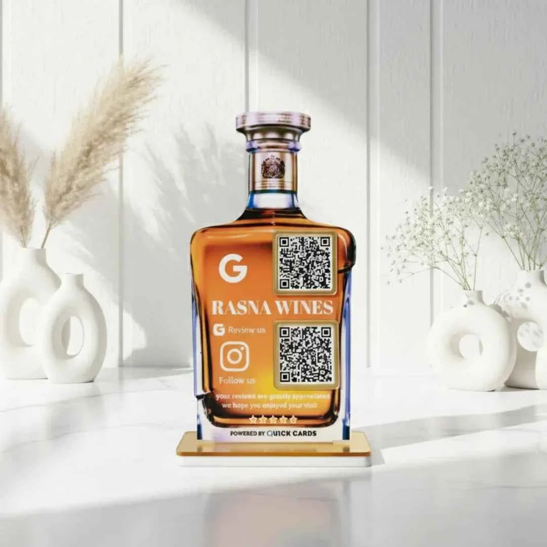 Wine Bottle shape 2 QR Standee
