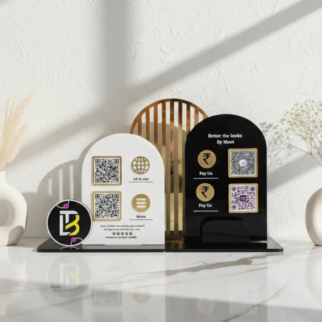 Premium 4 QR Standee - Quick Cards