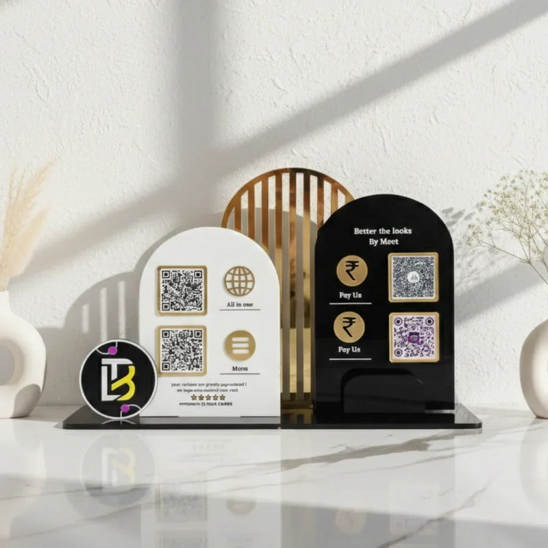 Premium 4 QR Standee - Quick Cards