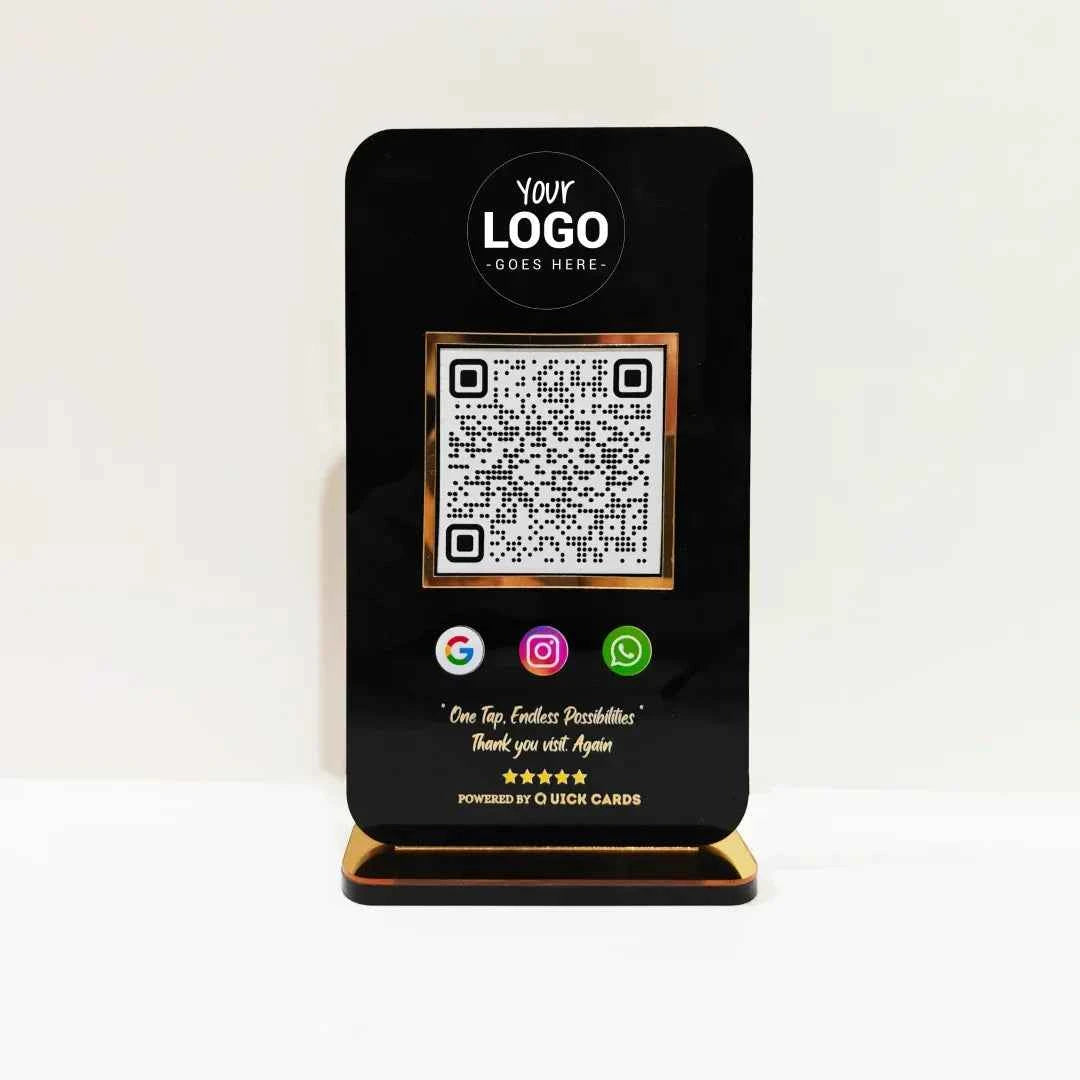 All in one QR Black Standee - Quick Cards