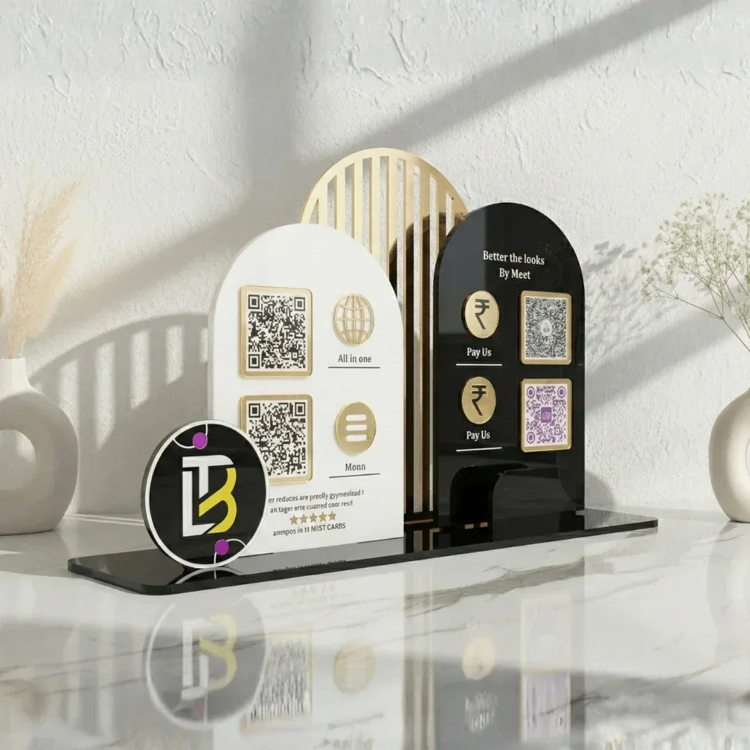 Premium 4 QR Standee - Quick Cards
