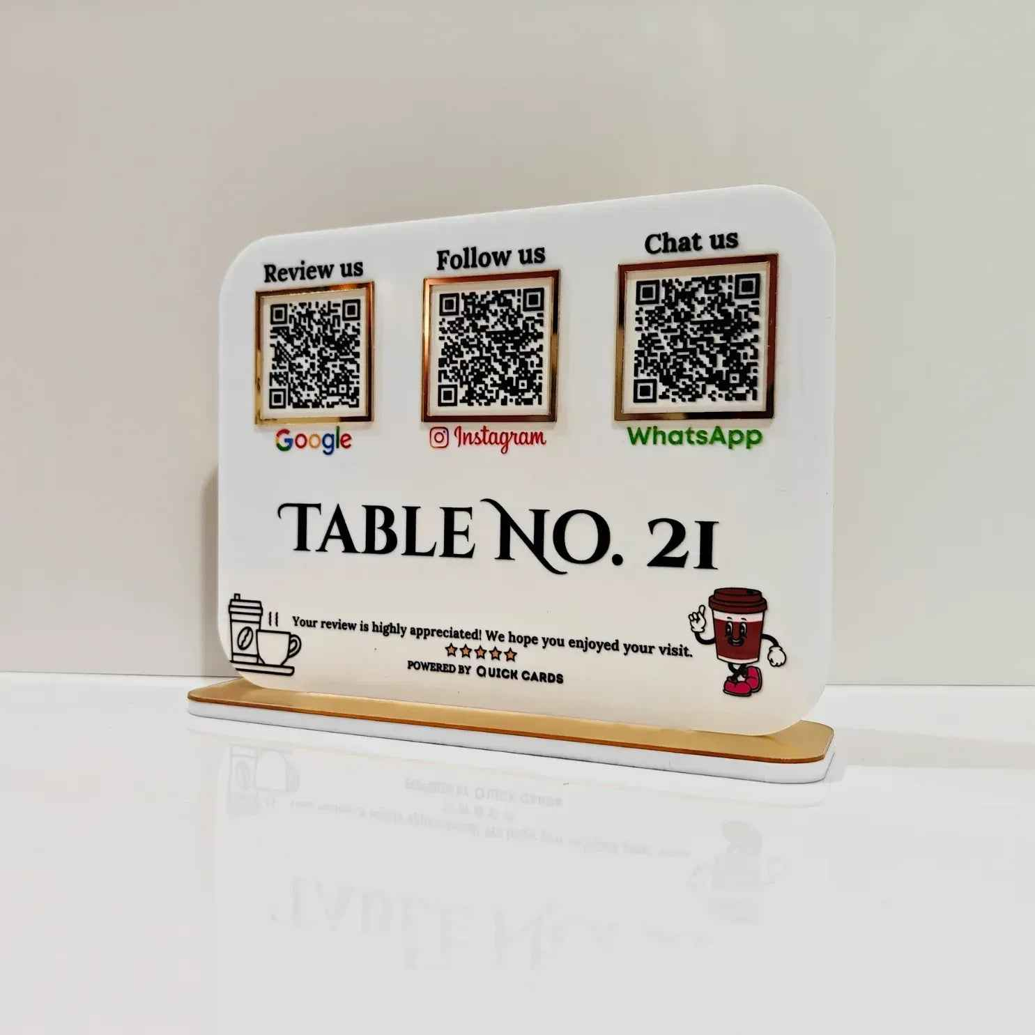 3 QR Smart Digital Standee - Quick Cards