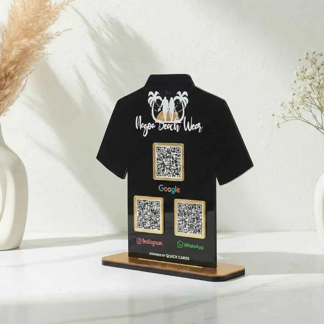 T-Shirt Shape 3 QR Standee