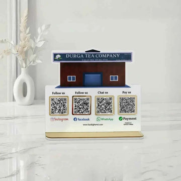 Home Shape 4 QR Standee