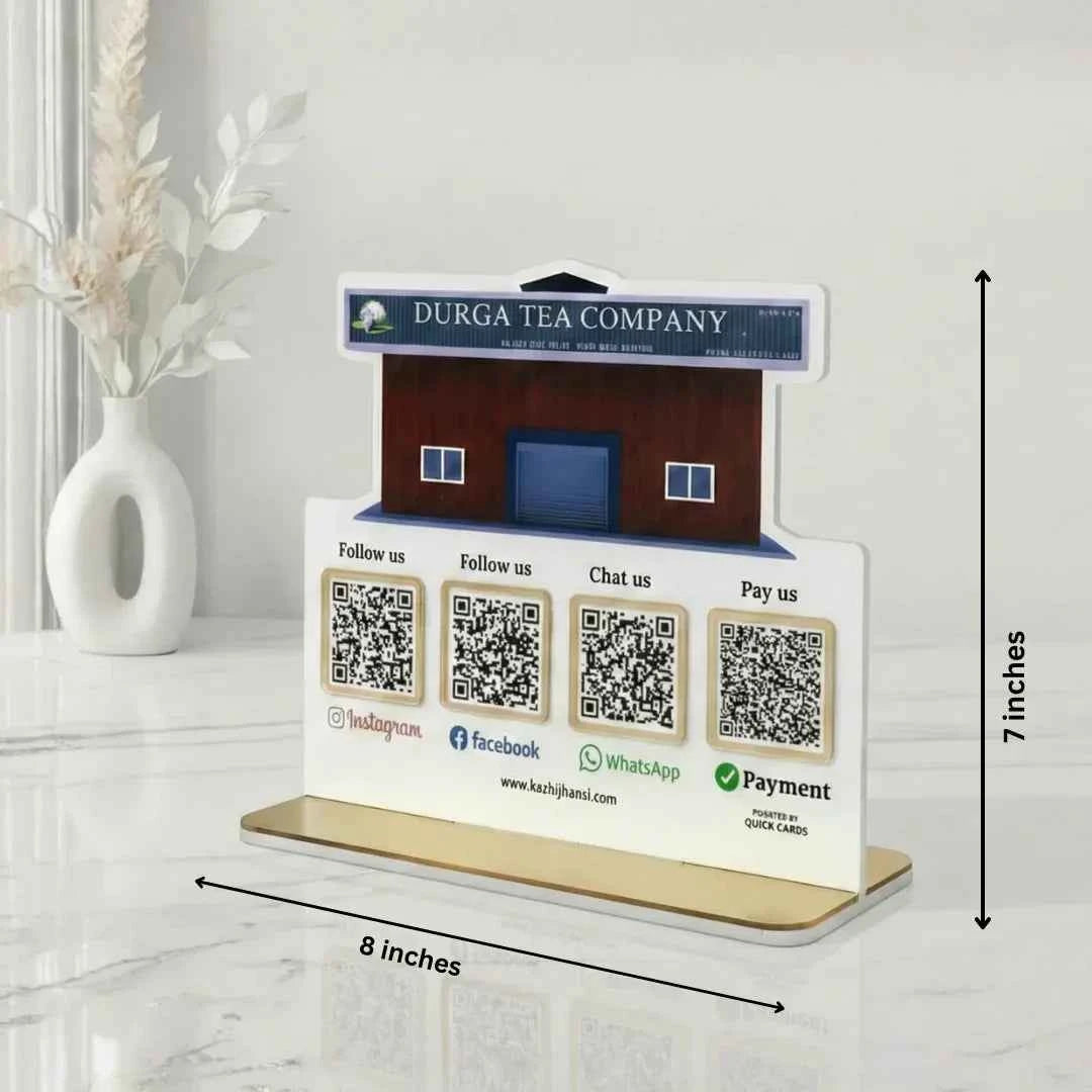 Home Shape 4 QR Standee