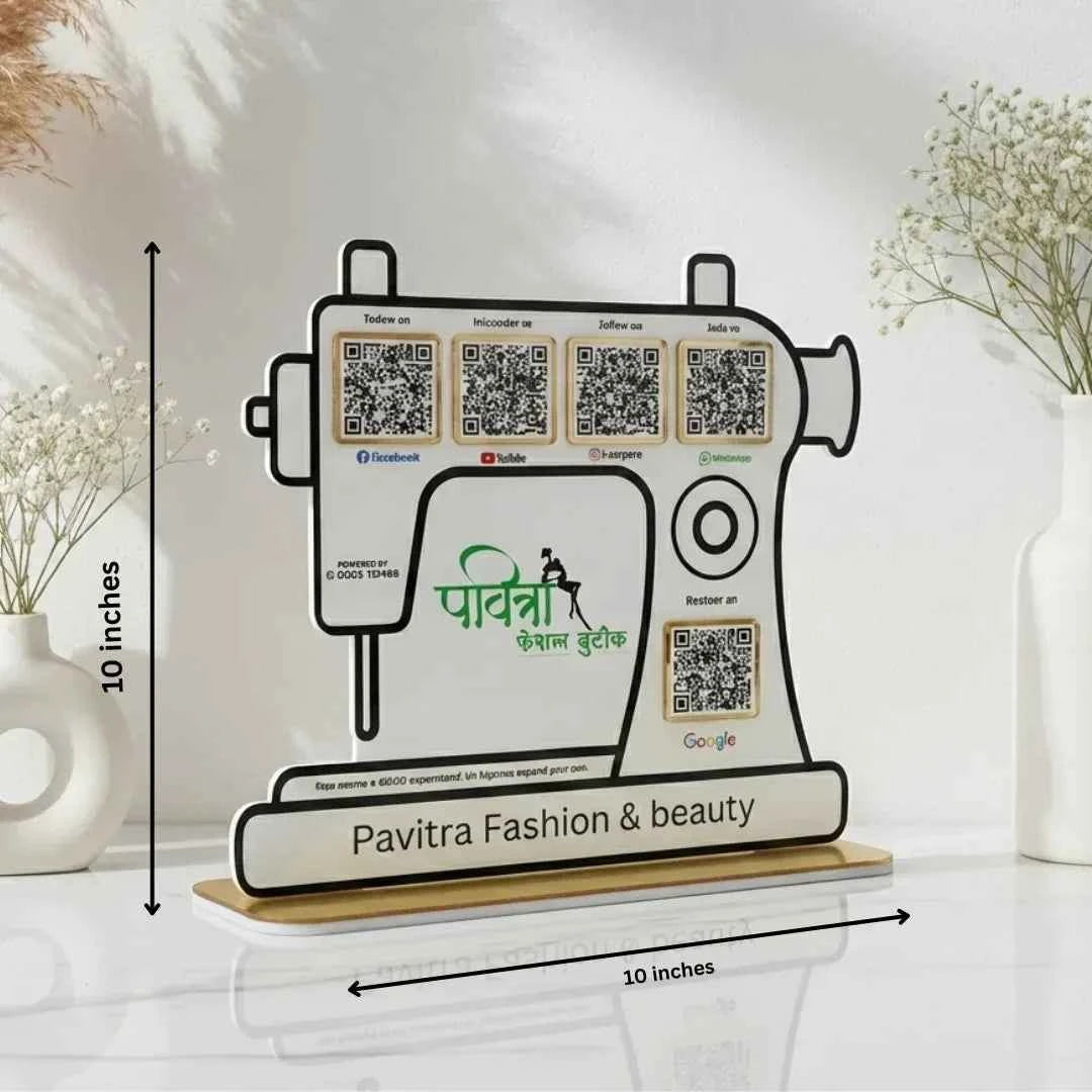 Sewing Machine Shape  5 QR Standee