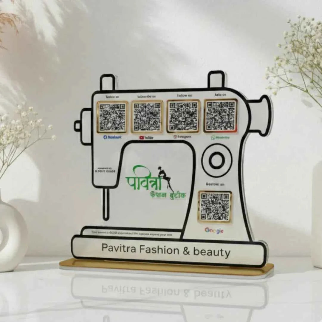 Sewing Machine Shape  5 QR Standee