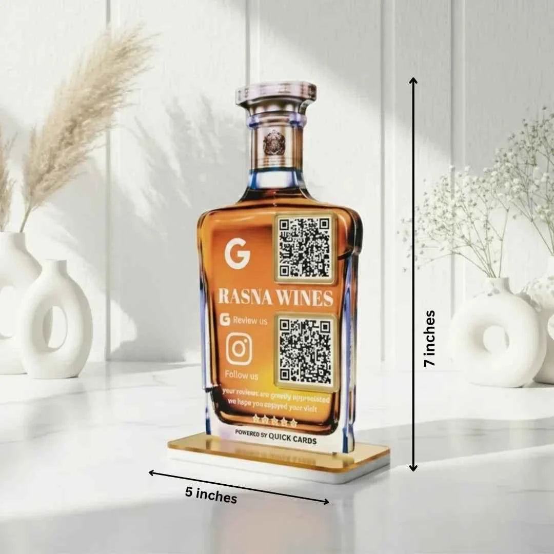 Wine Bottle shape 2 QR Standee