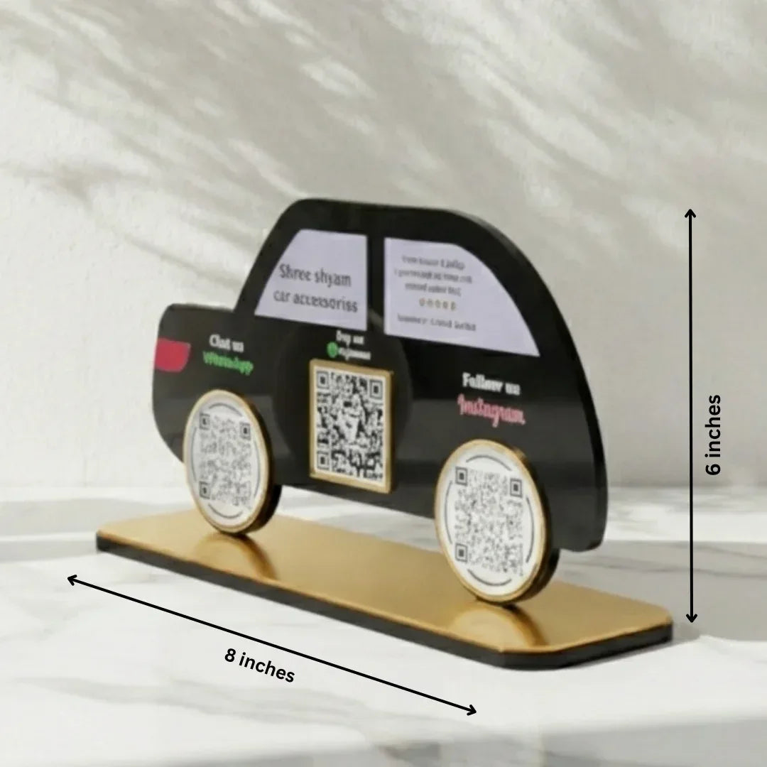 Car Shape 2 QR Standee - Quick Cards