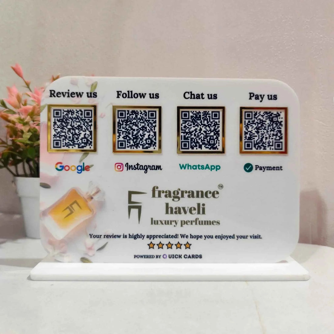 4 QR  Smart Digital Standee - Quick Cards
