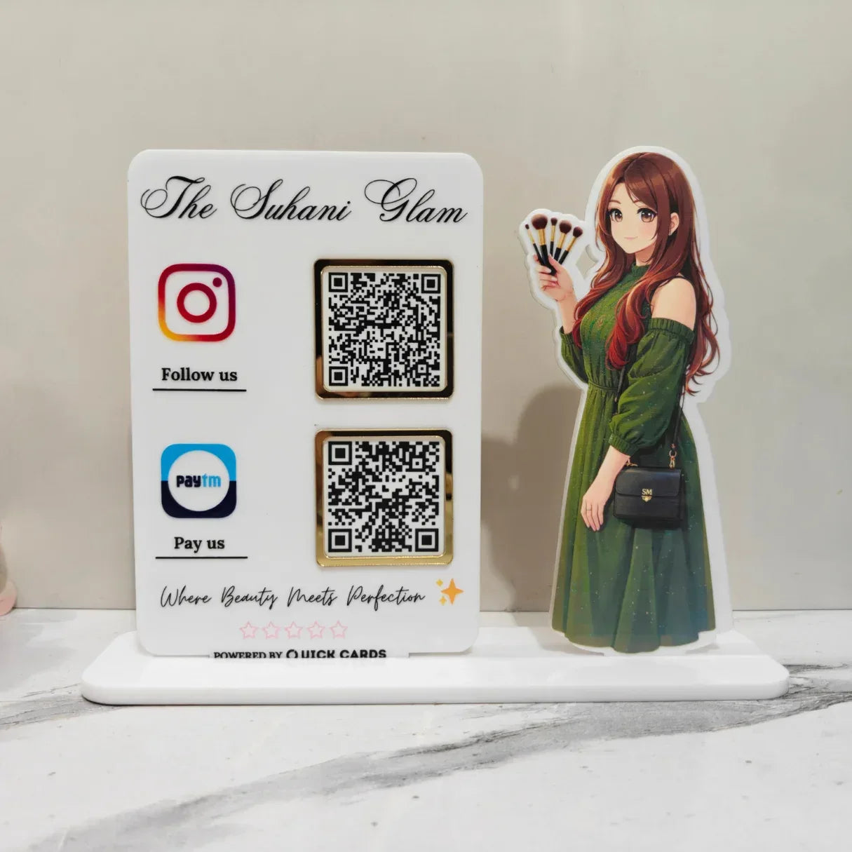 Makeup Studio 2 QR Standee - Quick Cards