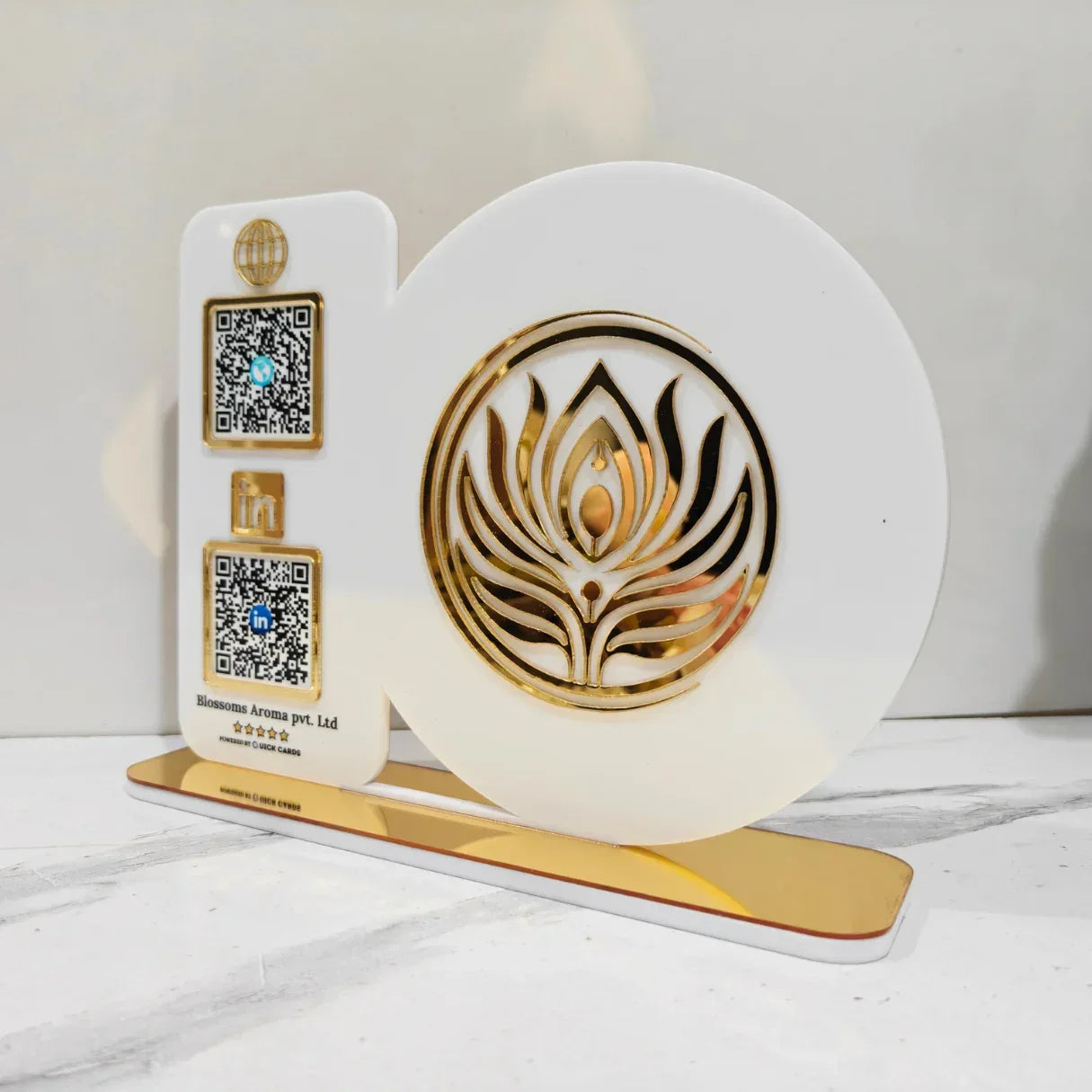 Custom Shape 2 QR Standee - Quick Cards