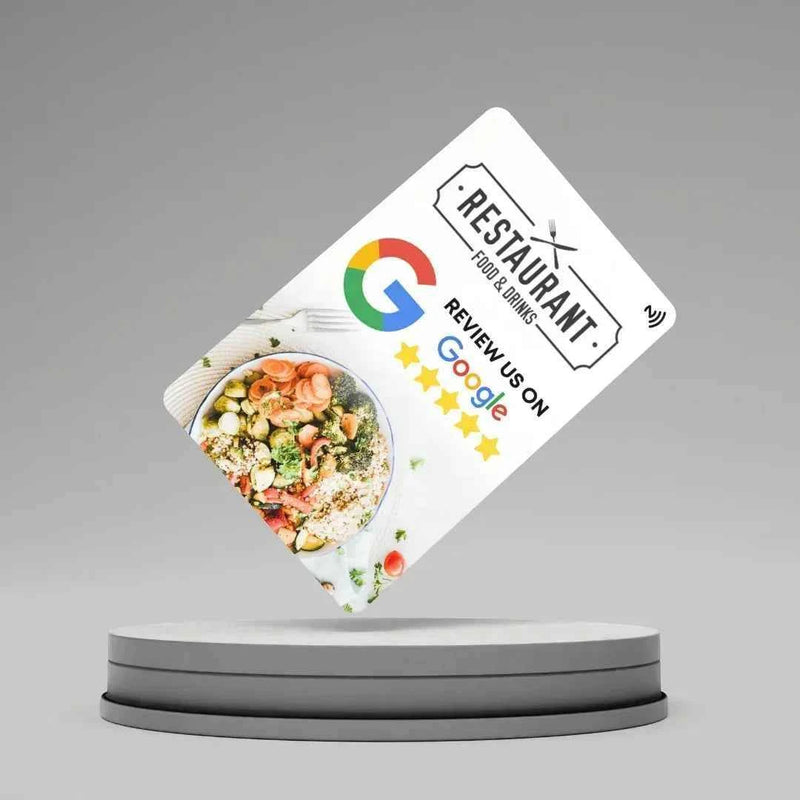 White Google Rating NFC Card - Quick Cards