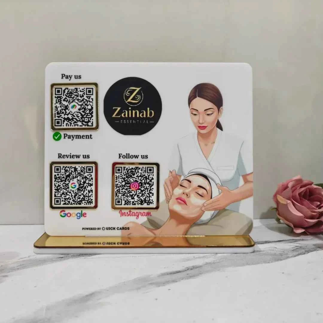Beauty Parlour 3 QR Standee