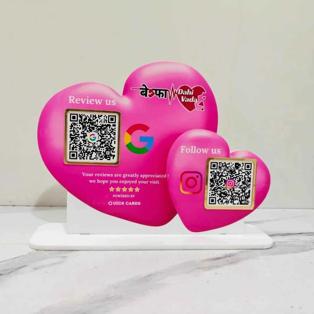Heart Shape 2 QR Standee