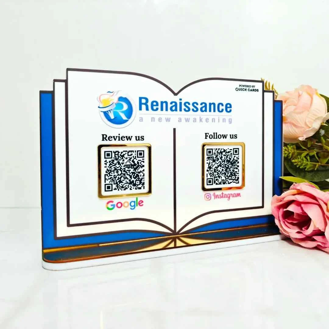 Book shape 2 QR Standee
