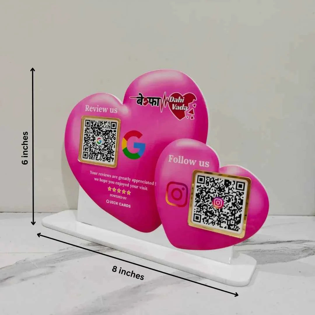 Heart Shape 2 QR Standee