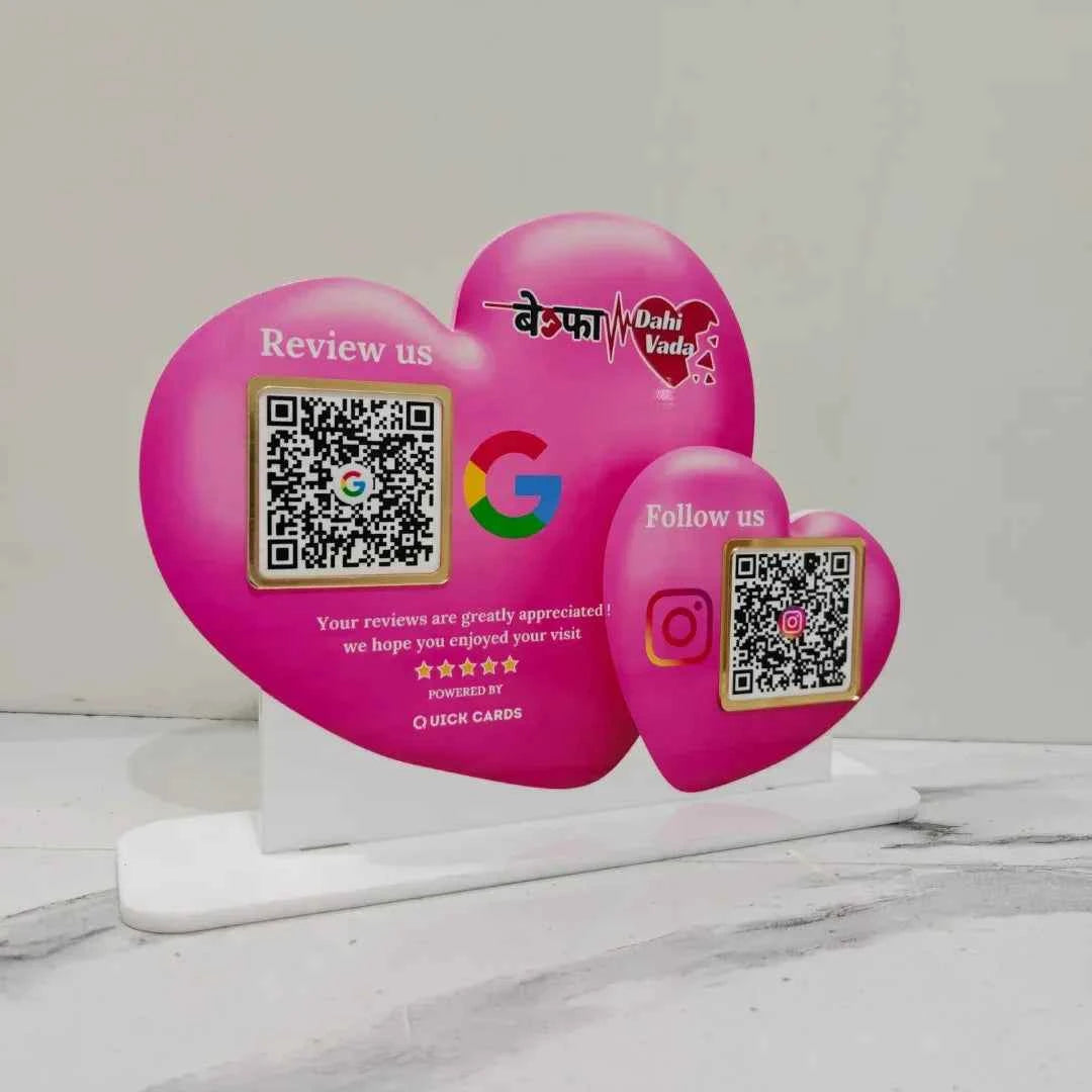 Heart Shape 2 QR Standee