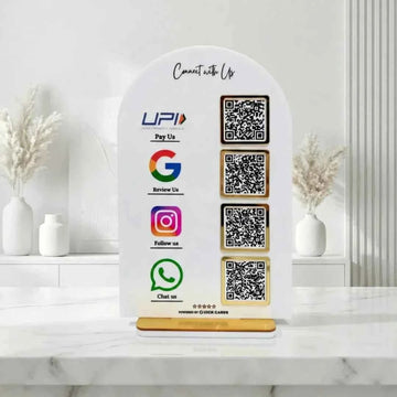 4 QR semi round Standee