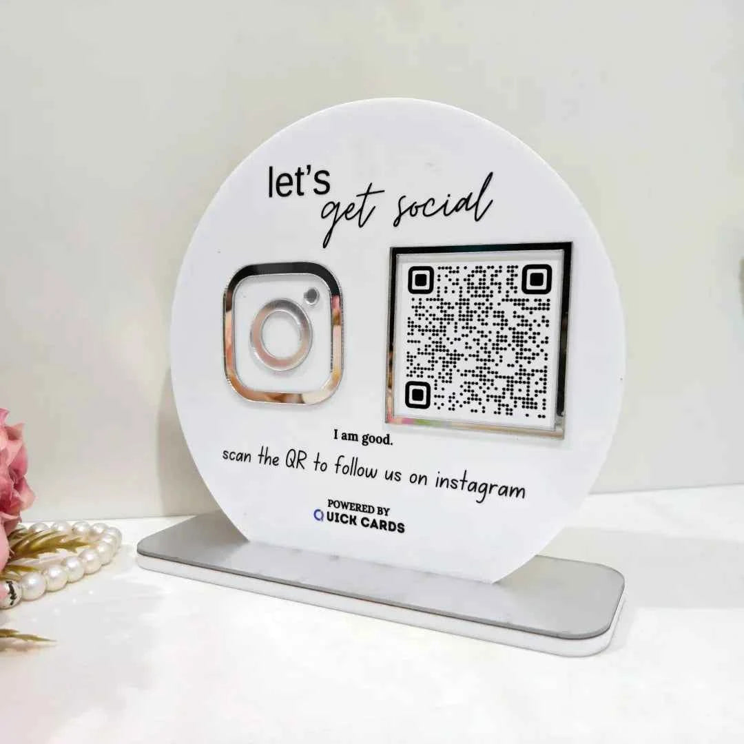 1 QR Round Standee