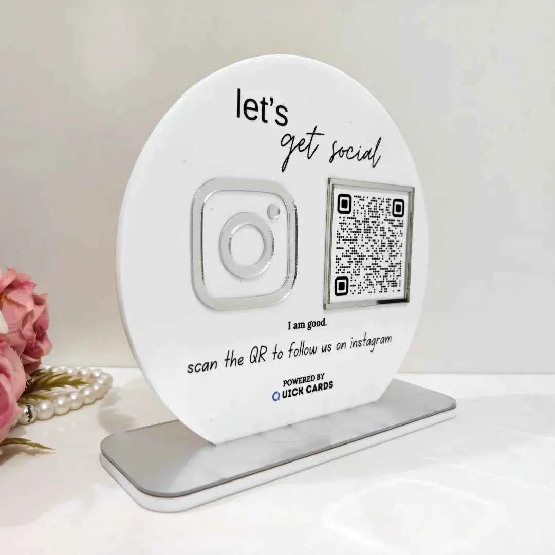 1 QR Round Standee