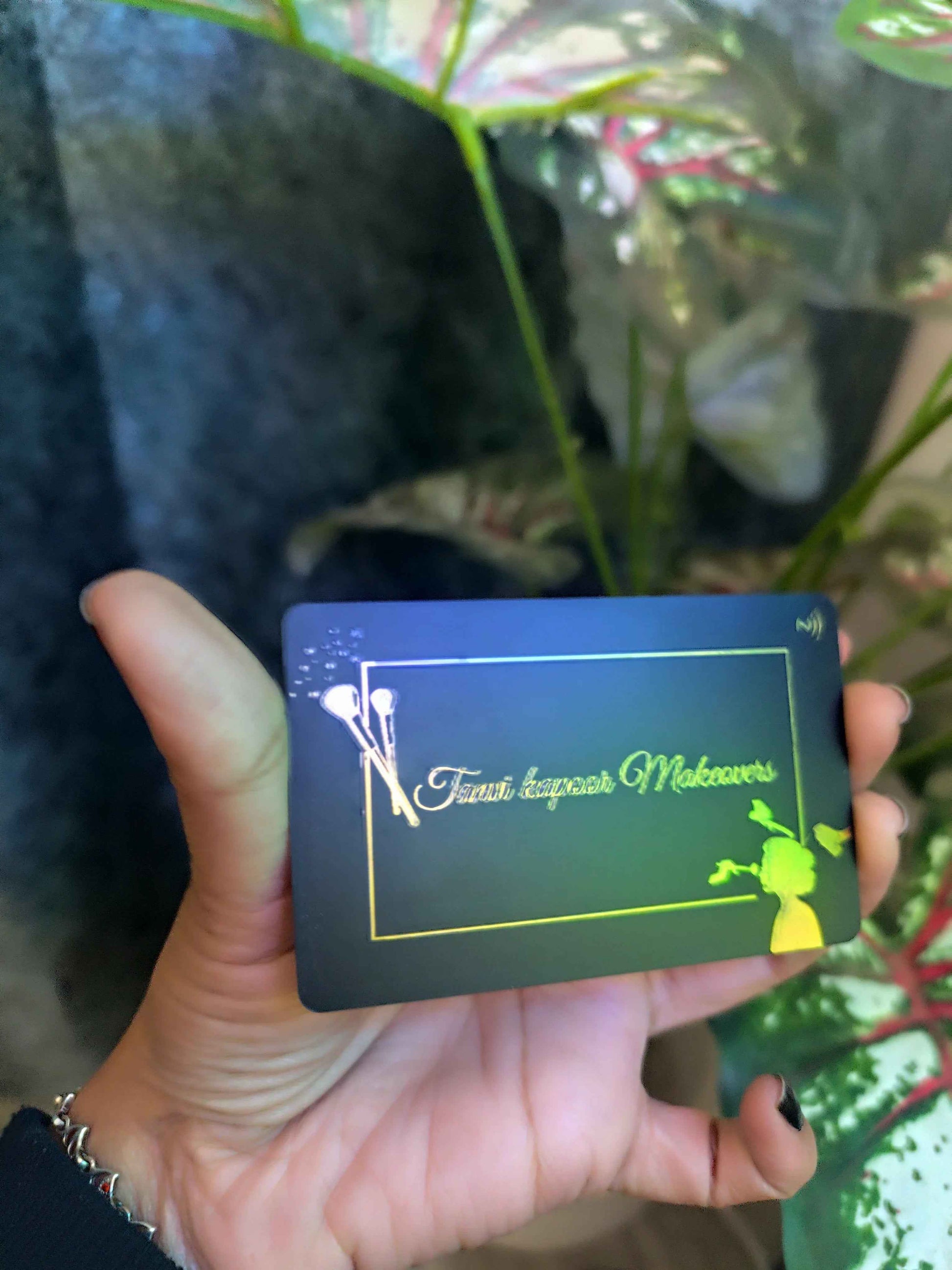 Matt Black Digital NFC Business Card - Quick Cards