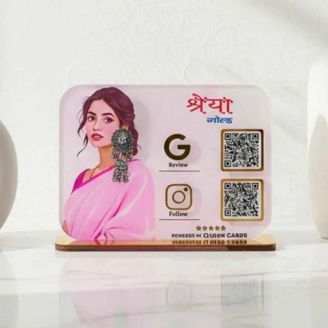 2 QR Standee with jewelry Holder