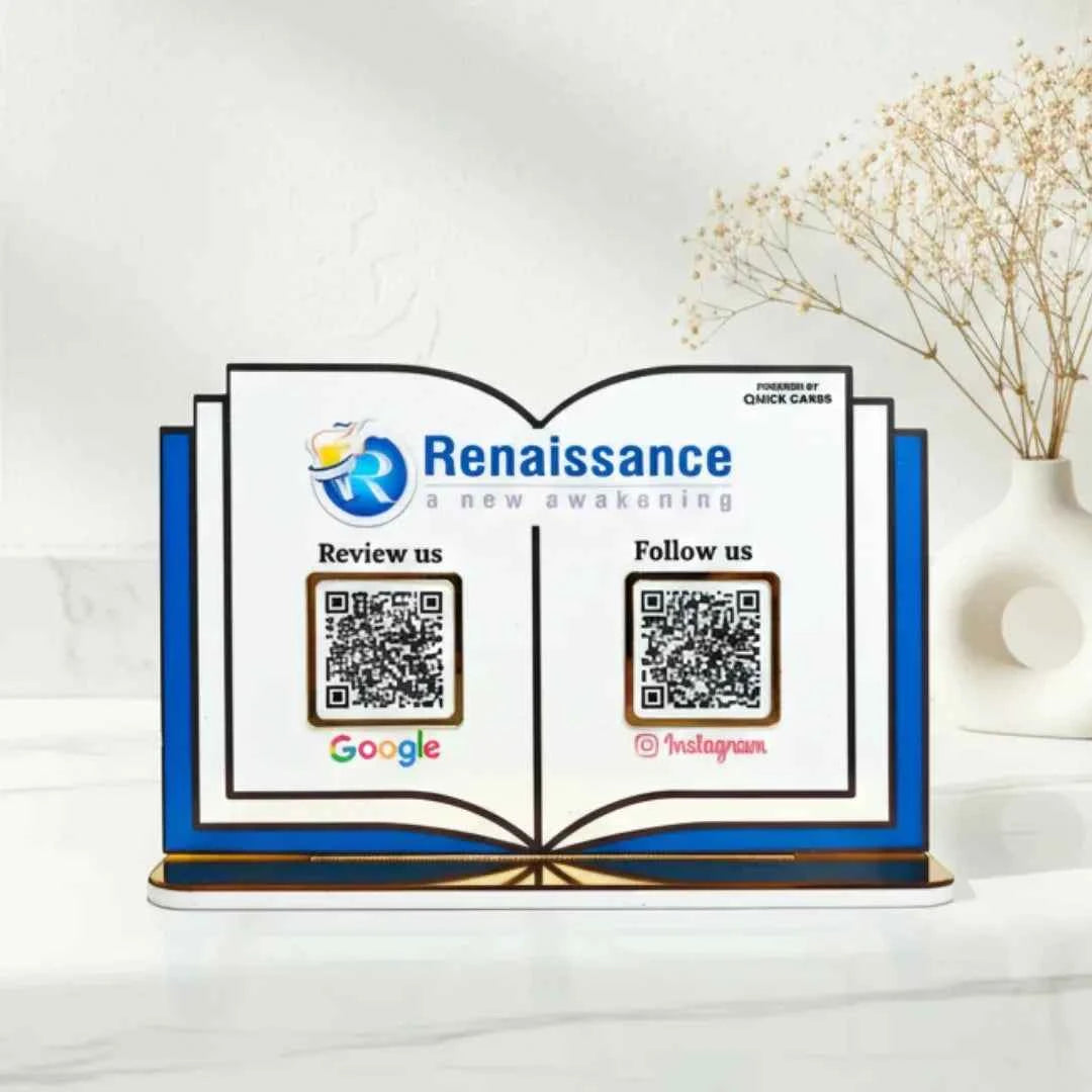 Book shape 2 QR Standee