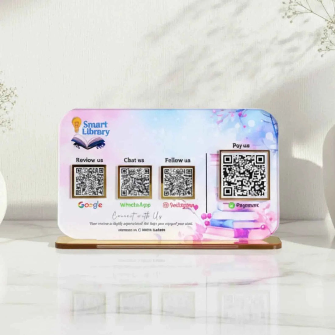 4 QR  Smart Digital Standee - Quick Cards