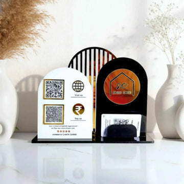 2 QR all in one Customized Premium Stand - Quick Cards