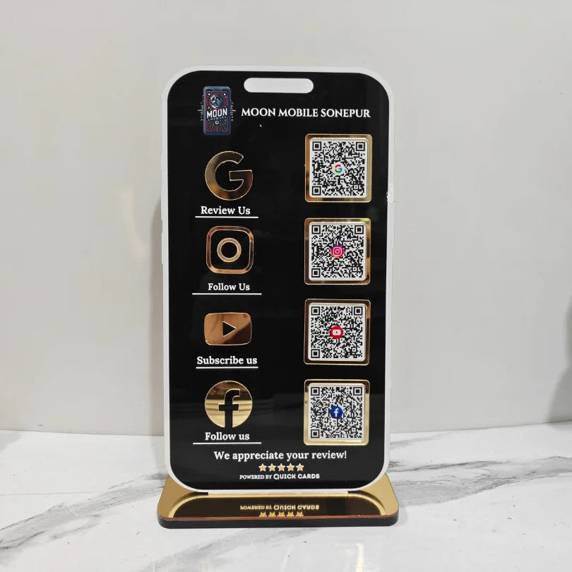Mobile Shape Standee - Quick Cards
