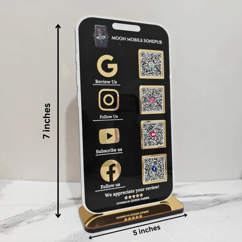 Mobile Shape Standee - Quick Cards