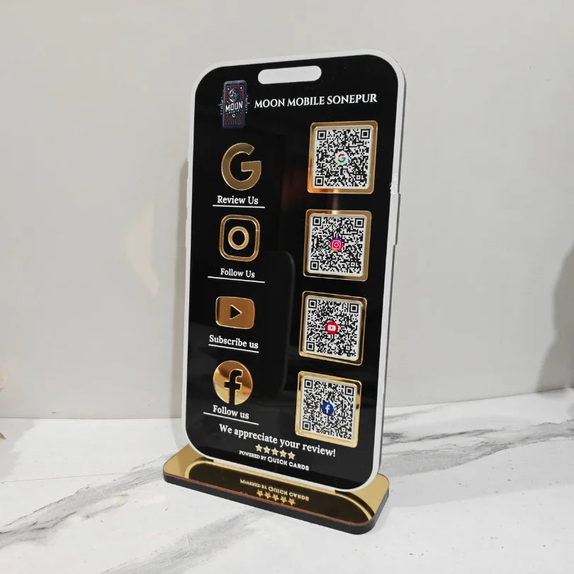 Mobile Shape Standee - Quick Cards