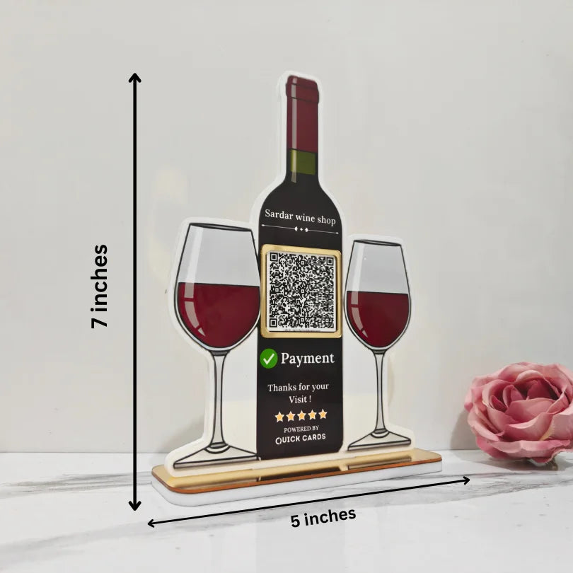 Wine Bottle Shape Standee - Quick Cards