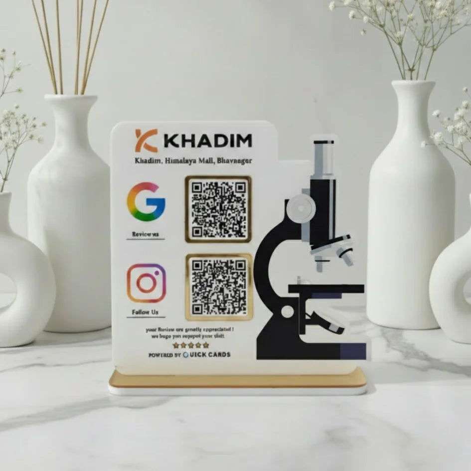 Microscope Shape Standee - Quick Cards