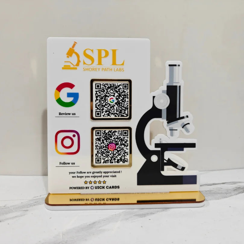Microscope Shape Standee - Quick Cards
