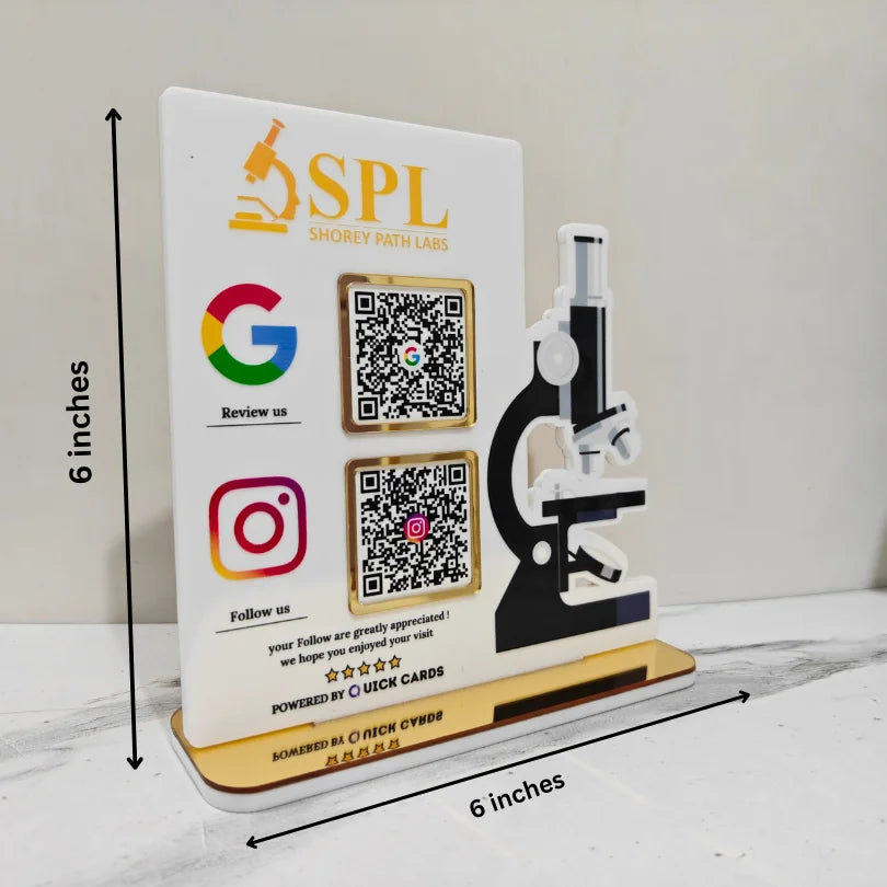 Microscope Shape Standee - Quick Cards