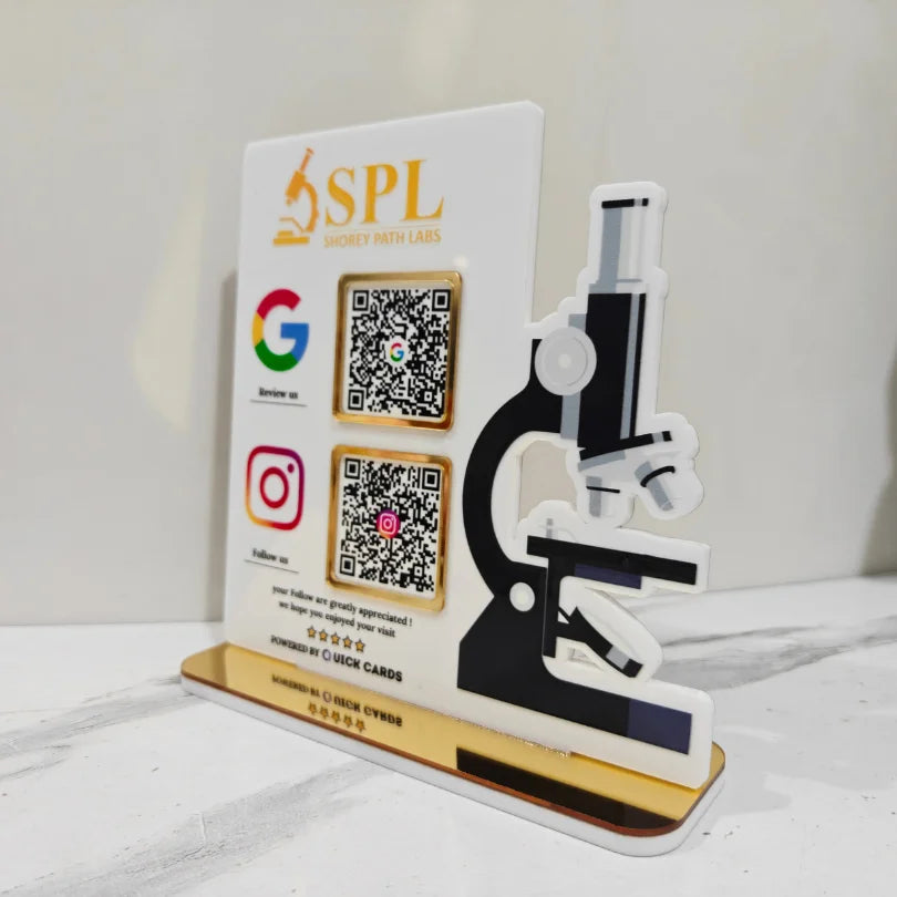 Microscope Shape Standee - Quick Cards