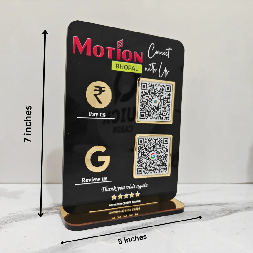 Acrylic QR Code Standee - Quick Cards