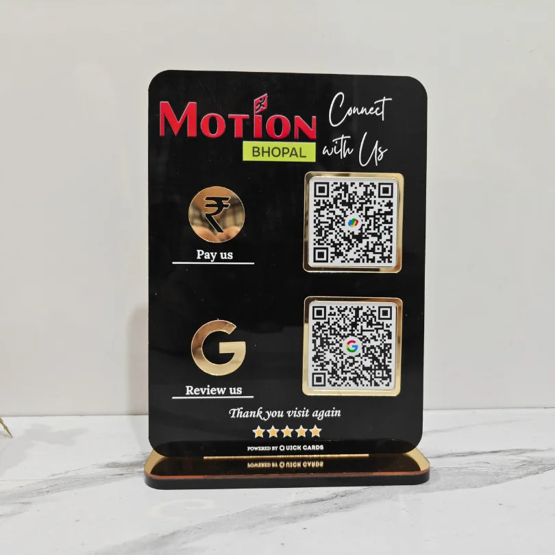 Acrylic QR Code Standee - Quick Cards
