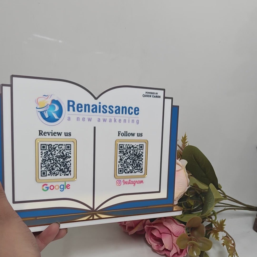 Book shape 2 QR Standee