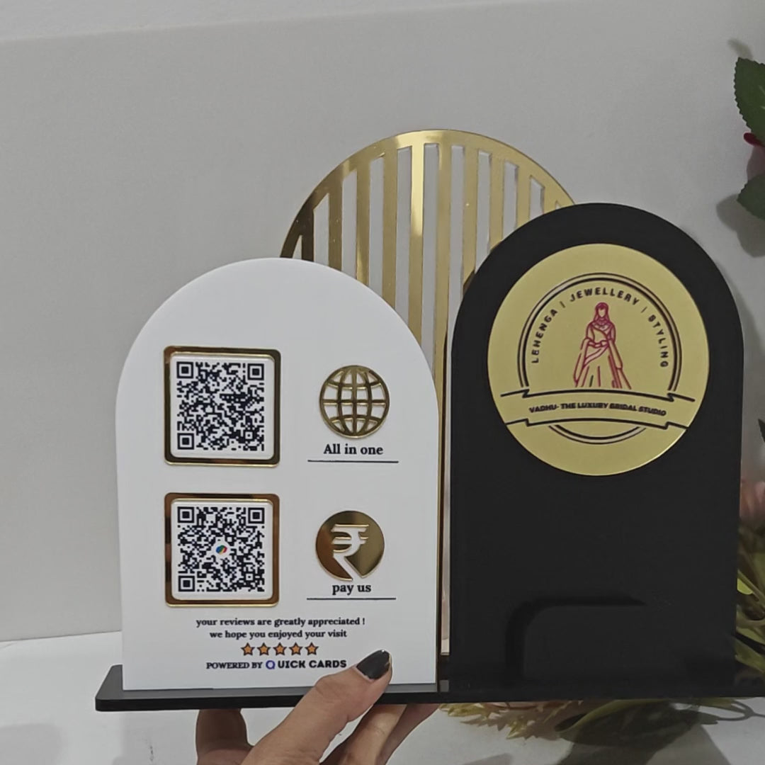 2 QR all in one Customized Premium Stand